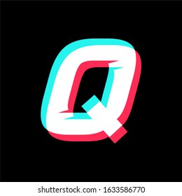 initial letter Q with glyph effect.