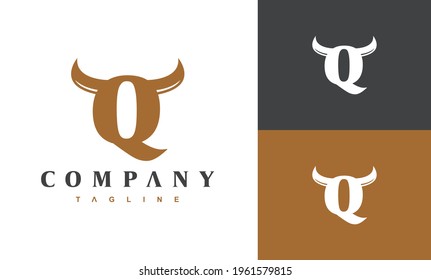 initial letter Q horn logo