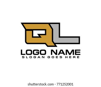 Initial letter Q & L logo template vector
