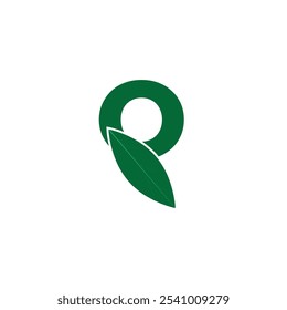 Initial Letter Q Leaf Icon Logo Design Template