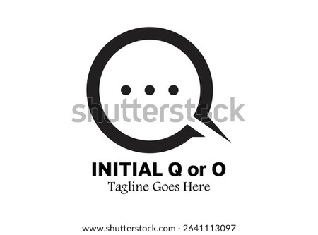 Initial letter Q logo with a combination of conversation icons