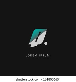 Initial Letter Q Logo with Cutted Design. Design vector illusttration logo template