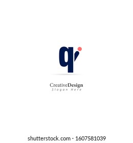 Initial Letter Q I Logo. Design Vector Logo Illustration Q I Letter Template