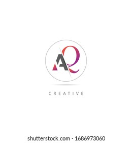 Initial Letter A Q Logo Design with Creative Paper Cut. Vector Illustration Template.