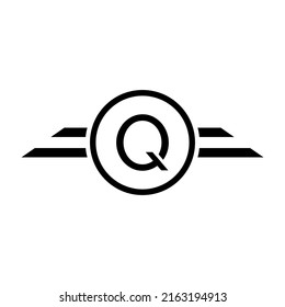 Vector de diseño del logotipo de la letra inicial Q. Plantilla de Ilustración de Diseño de Logotipo de Letra Q Resumen Creativo.