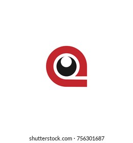 initial letter a or q logo design in red colored