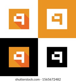 Initial letter q logo icon design, flat design style vector illustration