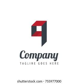 Initial Letter Q Logo With Ribbon Style