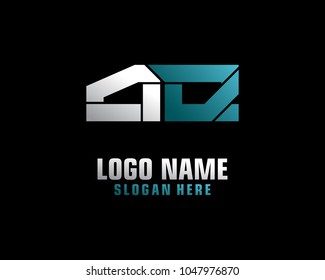 Initial letter A Q logo template vector