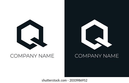 Initial letter q logo vector design template. Creative modern trendy q typography and black colors.