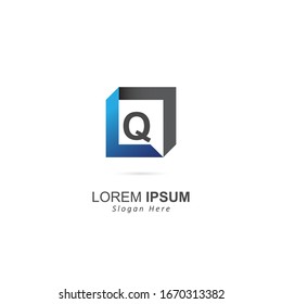 Letra inicial Q con plantilla de logotipo de diseño de icono moderno. Vector de diseño para identidades y logotipos.