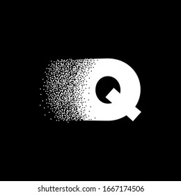 Initial Letter Q Particle Effect Logo Design