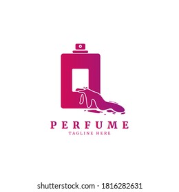 Initial letter Q with perfume abstract Logo . Luxury perfume Q logo design concept

