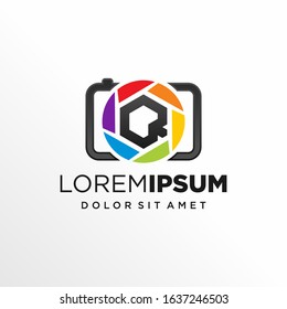 Initial Letter Q with Photography or Camera Logo Design