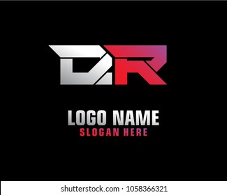 Initial letter Q R logo template vector
