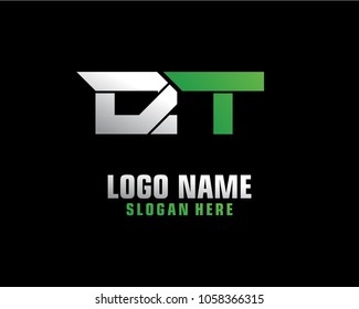 Initial letter Q T logo template vector