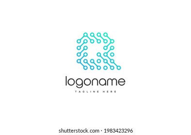 Logo-Design des Initial Letter Q-Technologie