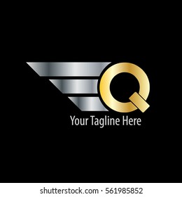 Initial Letter Q With Wings Design Logo