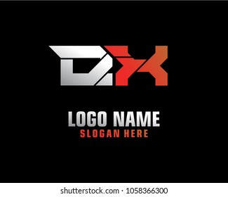 Initial letter Q X logo template vector