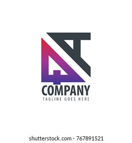 Initial Letter QA Design Logo