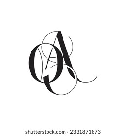 Letra inicial diseño del logotipo QA creativo símbolo moderno monograma