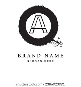 Diseño del logotipo QA de letra inicial con plantilla vectorial de tipografía empresarial moderna creativa,