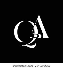 Initial letter QA logo design 
