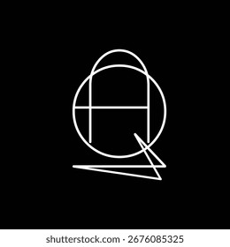 QS-Logo-Design für Anfangsbuchstaben 