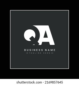 Initial Letter QA Logo - Minimal Business Logo for Alphabet Q and A