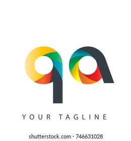 Initial Letter QA Rounded Design Logo