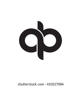 initial letter qb linked round lowercase monogram logo black