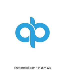initial letter qb linked round lowercase logo blue