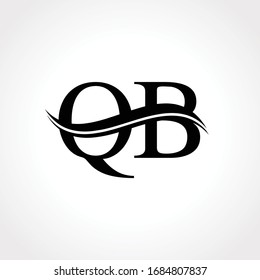 Initial Letter QB Logo Design Vector Template. QB Business Letter Logo Design