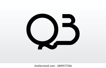 Initial letter QB logo design with modern business typography vector template. Creative isolated QB letter logo design