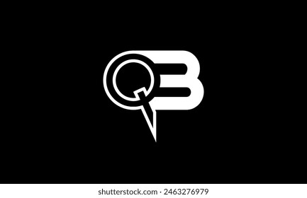 Letra inicial QB Logo Design. Diseño de Logo QB. Logo QB creativo y moderno.