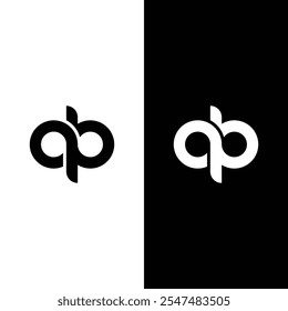 Letra inicial QB Logo - Minimal Business Logo Vector en stock.