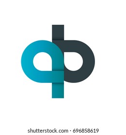 Initial Letter QB Rounded Lowercase Logo