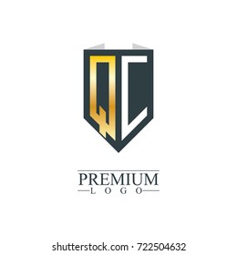 Initial Letter QC Company Design Logo Template