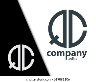 Initial Letter QC With Linked Circle Logo