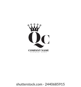 Initial Letter QC Logo Design mit moderner Business Typografie Vektor-Vorlage. Kreatives isoliertes QC-Buchstaben-Logo-Design