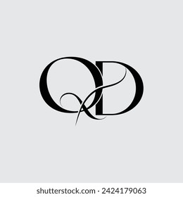 Initial letter QD logo design creative modern symbol icon monogram
