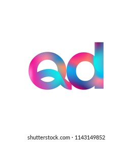 Initial Letter QD Logo Lowercase colorful design, Modern and Simple Logo Design.
