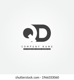Initial Letter QD Logo - Minimal Business Design