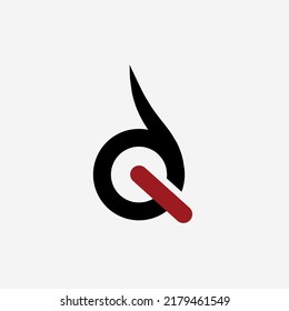 Initial letter QD modern logo template design