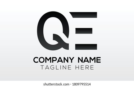 Initial letter QE logo design with modern business typography vector template. Creative isolated QE letter logo design