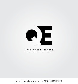 Initial Letter QE Logo - Minimal Business Logo