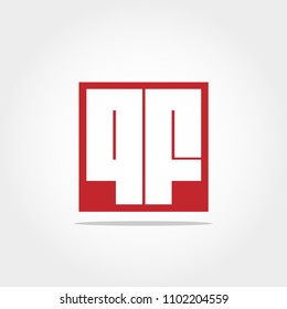 Initial Letter QF Logo Template Vector Design