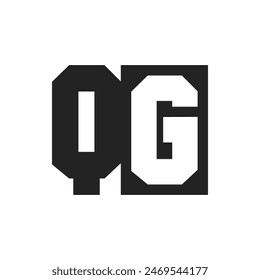 Letra inicial QG Plantilla de diseño de logotipo. Logotipo QG