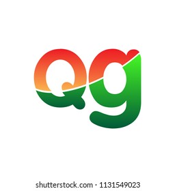 Initial Letter QG Logo Lowercase, colorful logotype Modern and Simple Logo Design.
