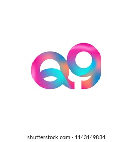 Initial Letter QG Logo Lowercase colorful design, Modern and Simple Logo Design.
